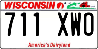 WI license plate 711XWO
