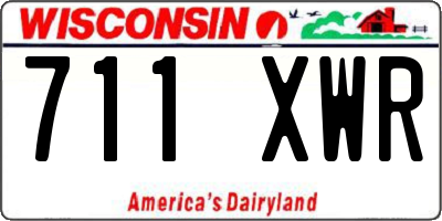 WI license plate 711XWR