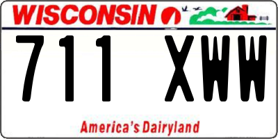 WI license plate 711XWW