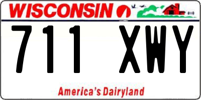 WI license plate 711XWY