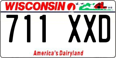 WI license plate 711XXD