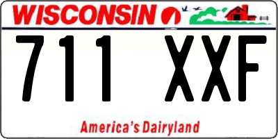 WI license plate 711XXF