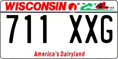 WI license plate 711XXG