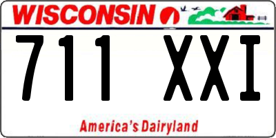 WI license plate 711XXI