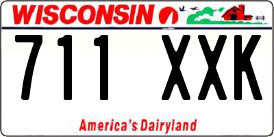 WI license plate 711XXK