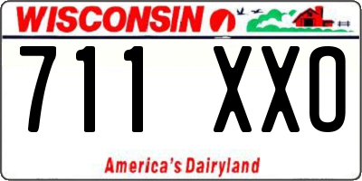 WI license plate 711XXO