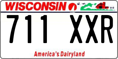 WI license plate 711XXR