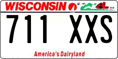 WI license plate 711XXS
