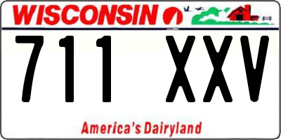 WI license plate 711XXV
