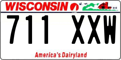 WI license plate 711XXW