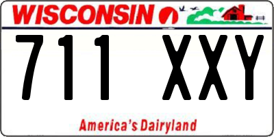 WI license plate 711XXY