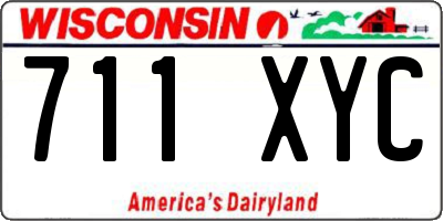 WI license plate 711XYC