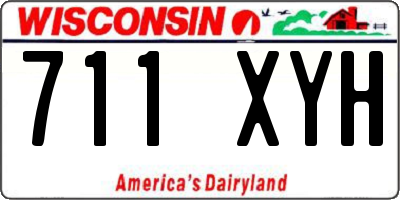 WI license plate 711XYH