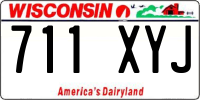 WI license plate 711XYJ