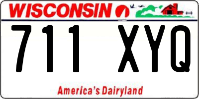 WI license plate 711XYQ