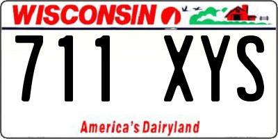 WI license plate 711XYS