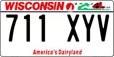WI license plate 711XYV