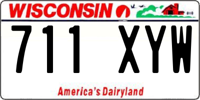 WI license plate 711XYW