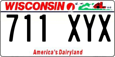 WI license plate 711XYX