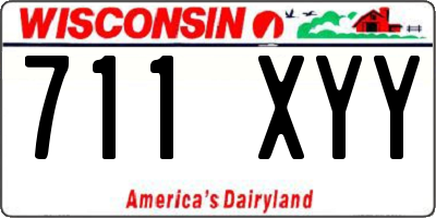WI license plate 711XYY