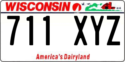 WI license plate 711XYZ