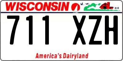 WI license plate 711XZH