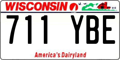 WI license plate 711YBE