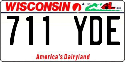 WI license plate 711YDE