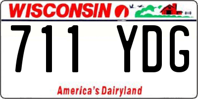 WI license plate 711YDG