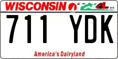 WI license plate 711YDK