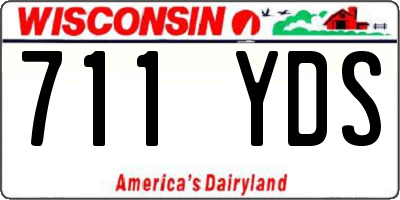 WI license plate 711YDS