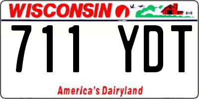 WI license plate 711YDT