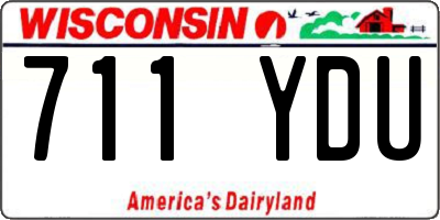 WI license plate 711YDU