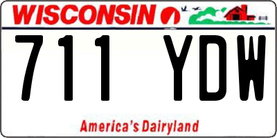 WI license plate 711YDW