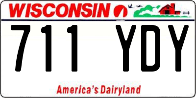 WI license plate 711YDY