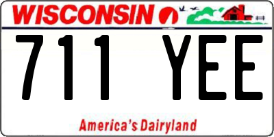 WI license plate 711YEE