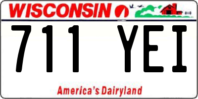 WI license plate 711YEI