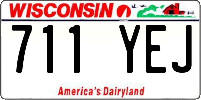 WI license plate 711YEJ