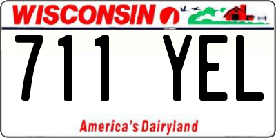 WI license plate 711YEL