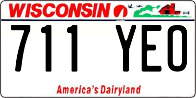 WI license plate 711YEO