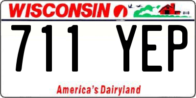 WI license plate 711YEP