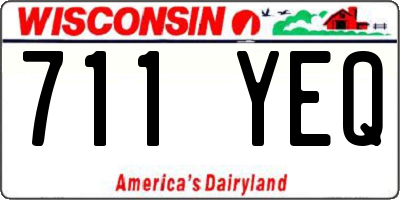 WI license plate 711YEQ
