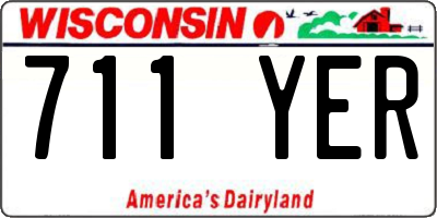 WI license plate 711YER