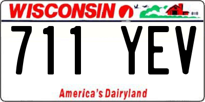 WI license plate 711YEV
