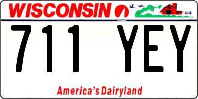 WI license plate 711YEY