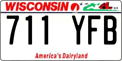 WI license plate 711YFB