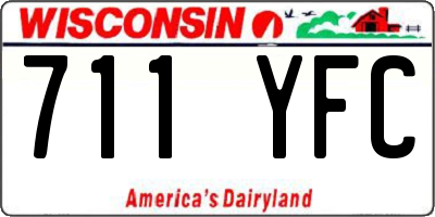WI license plate 711YFC