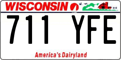 WI license plate 711YFE