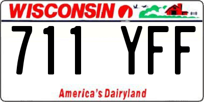 WI license plate 711YFF
