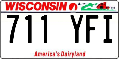WI license plate 711YFI